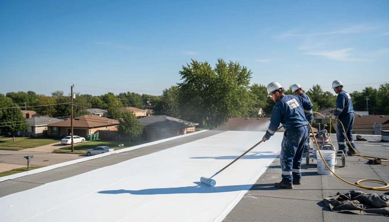 Commercial roof coating in Victoria, KS near me